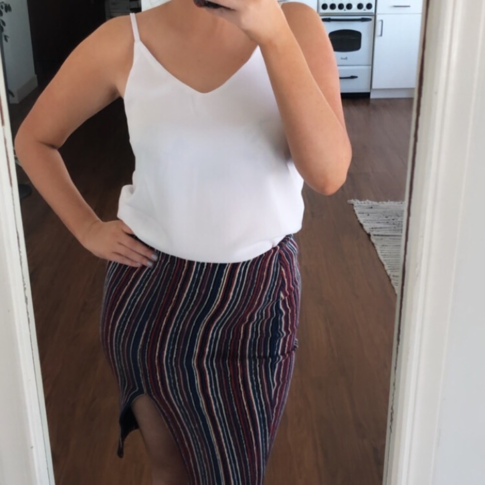 Zara midi stretchy pencil skirt